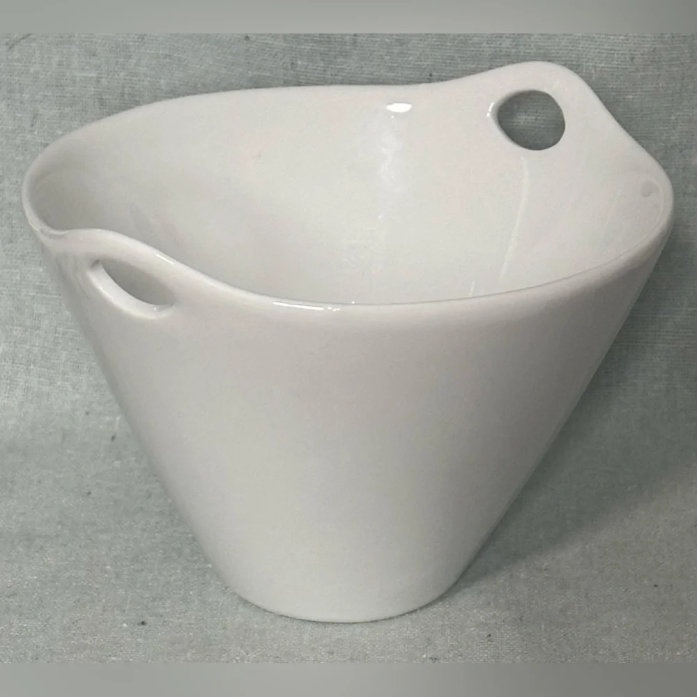 Crate & Barrel white porcelain noodle bowl **chopsticks not included